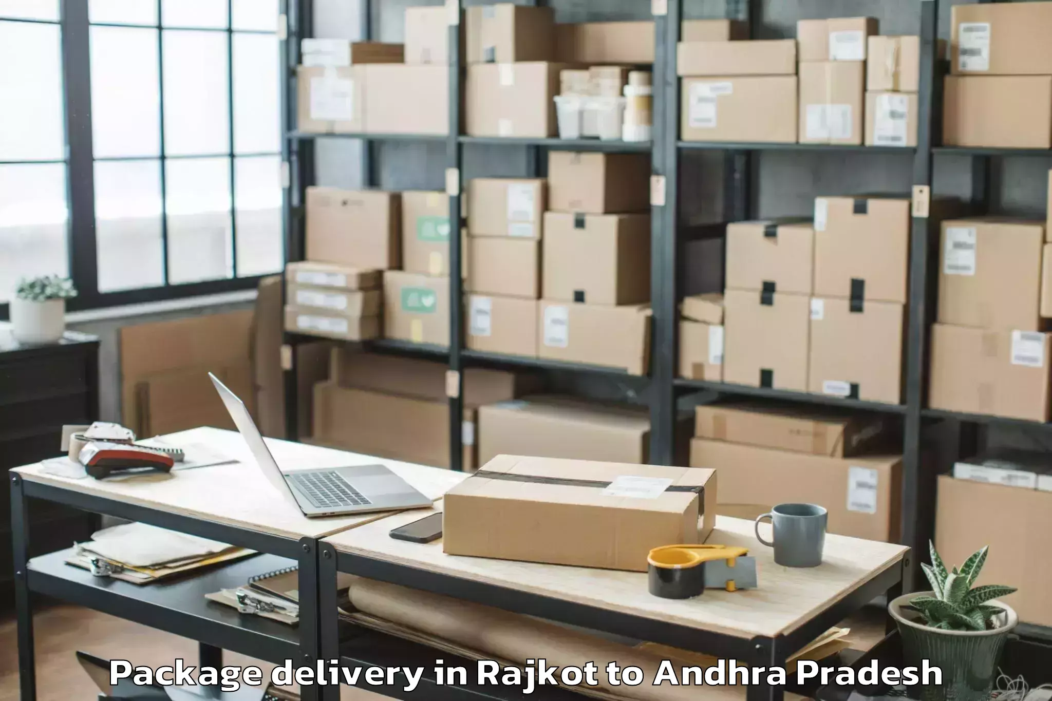 Affordable Rajkot to Nandivada Package Delivery